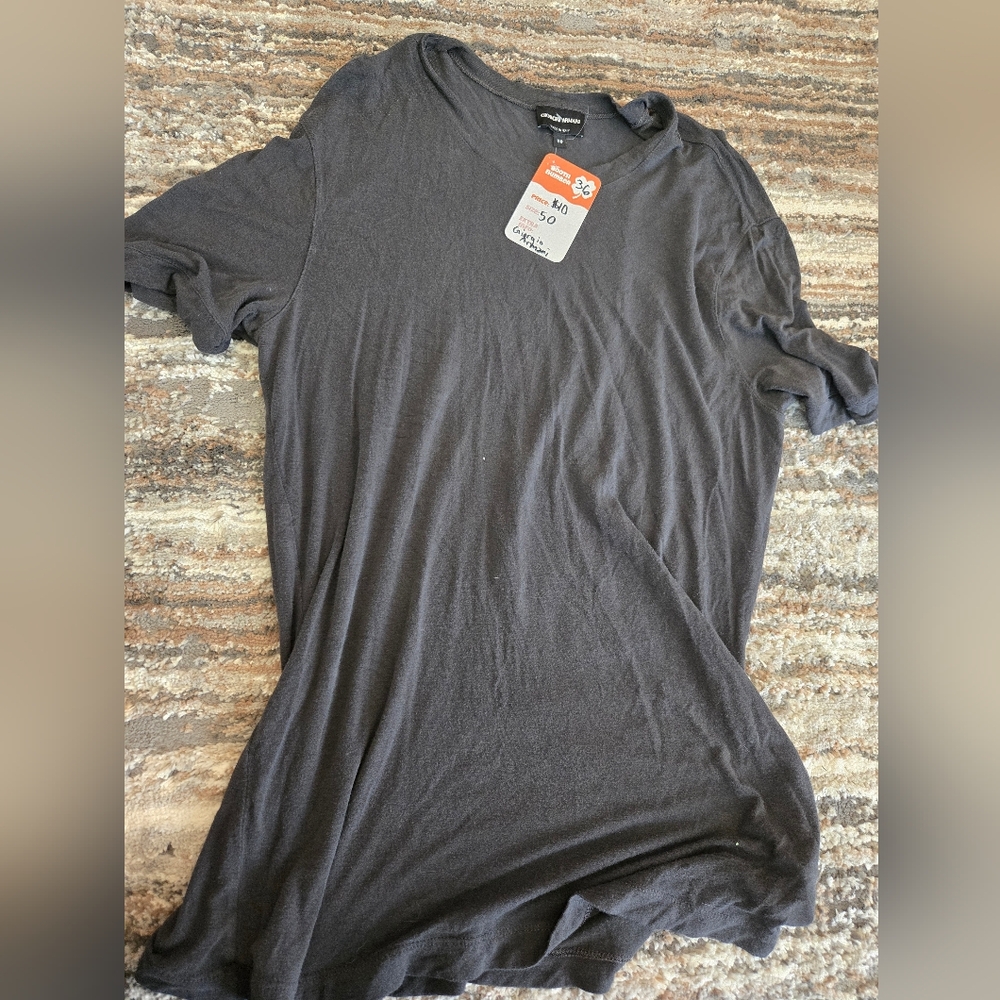 Giorgio Armani Gray Short Sleeve Tee